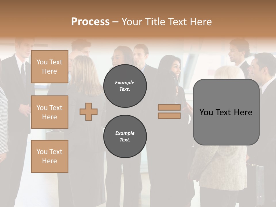 Lobby Group Caucasian PowerPoint Template