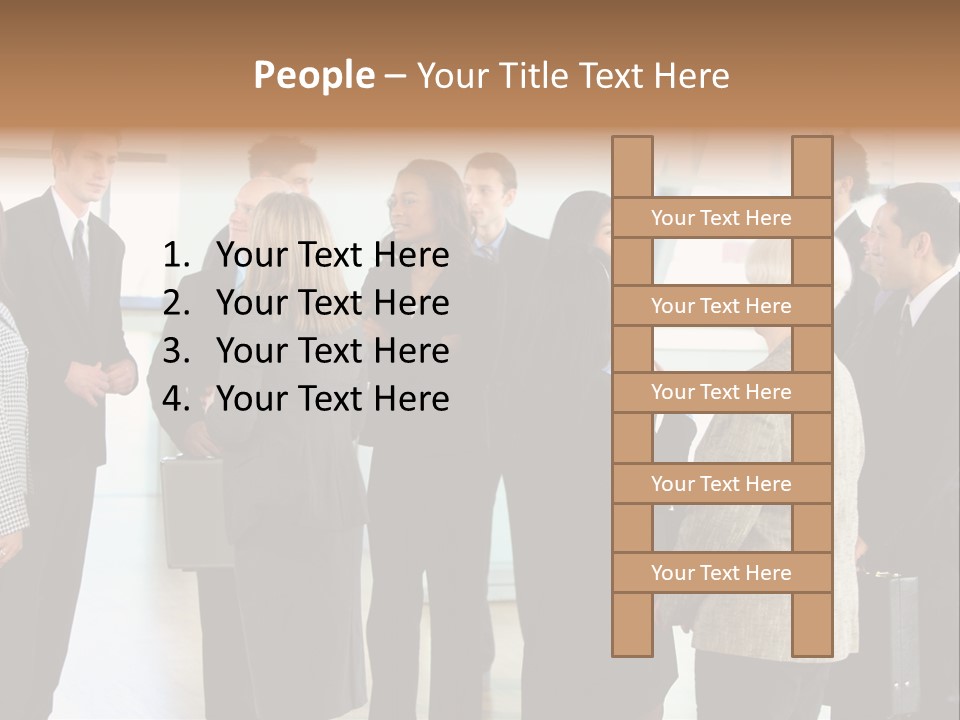 Lobby Group Caucasian PowerPoint Template