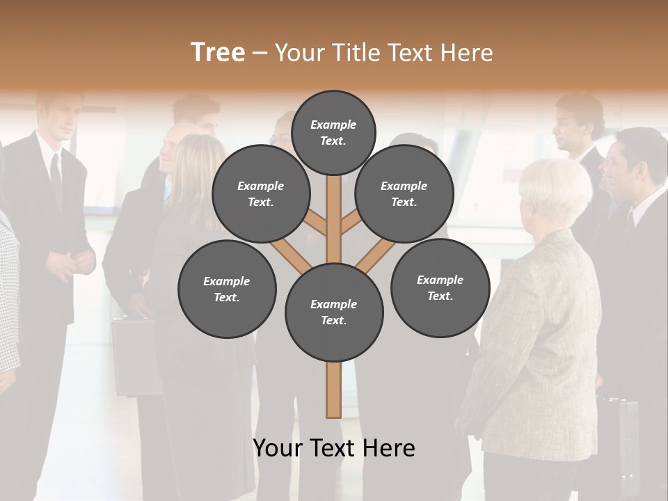 Lobby Group Caucasian PowerPoint Template