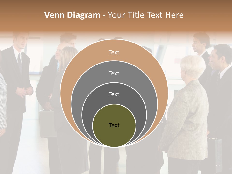 Lobby Group Caucasian PowerPoint Template