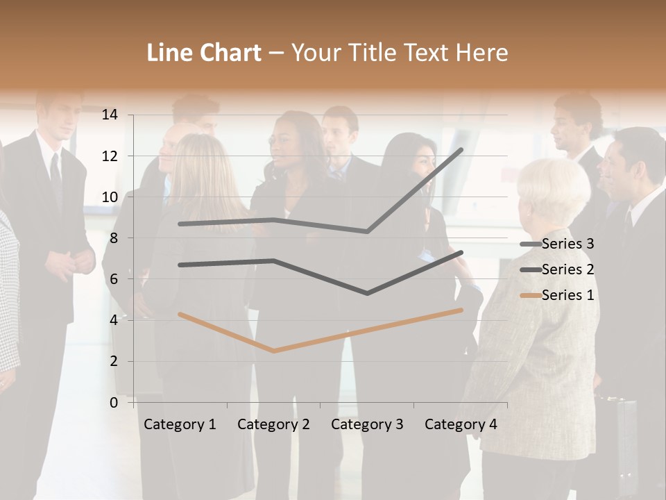 Lobby Group Caucasian PowerPoint Template