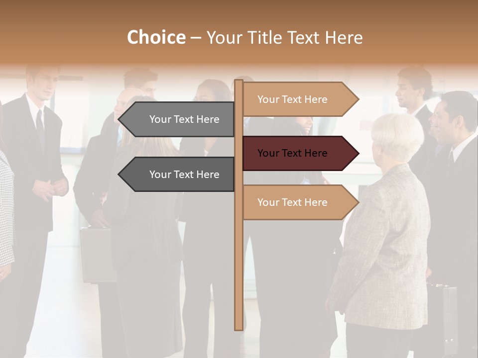 Lobby Group Caucasian PowerPoint Template