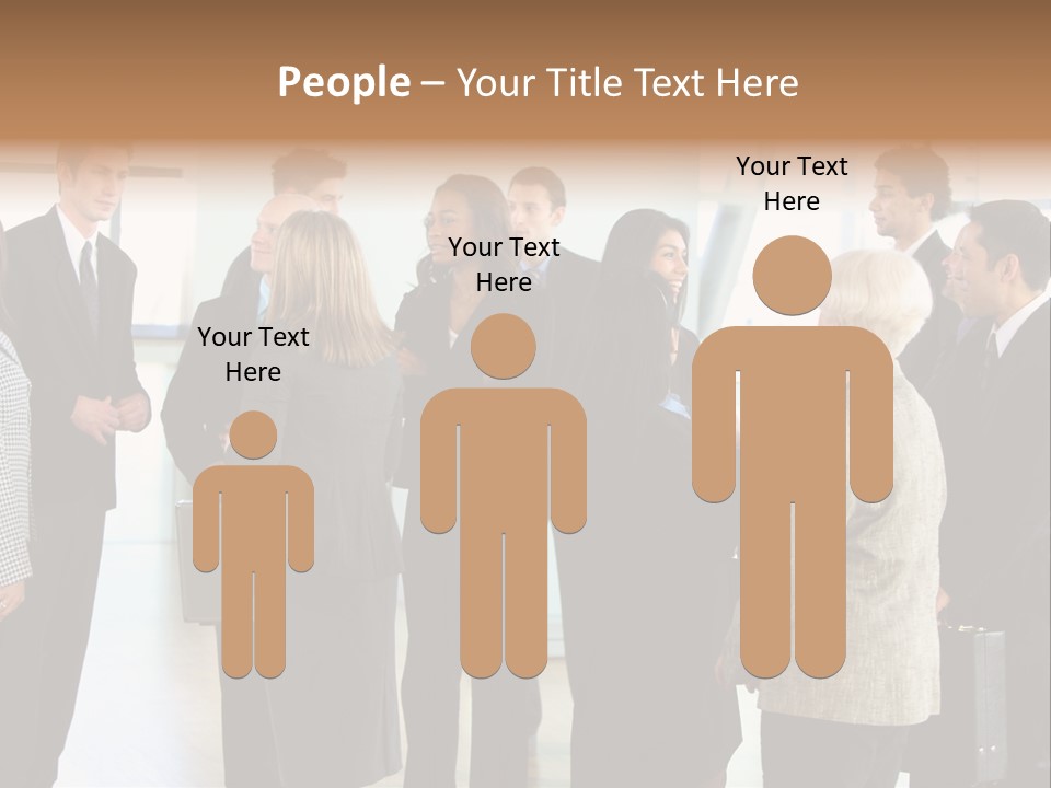 Lobby Group Caucasian PowerPoint Template