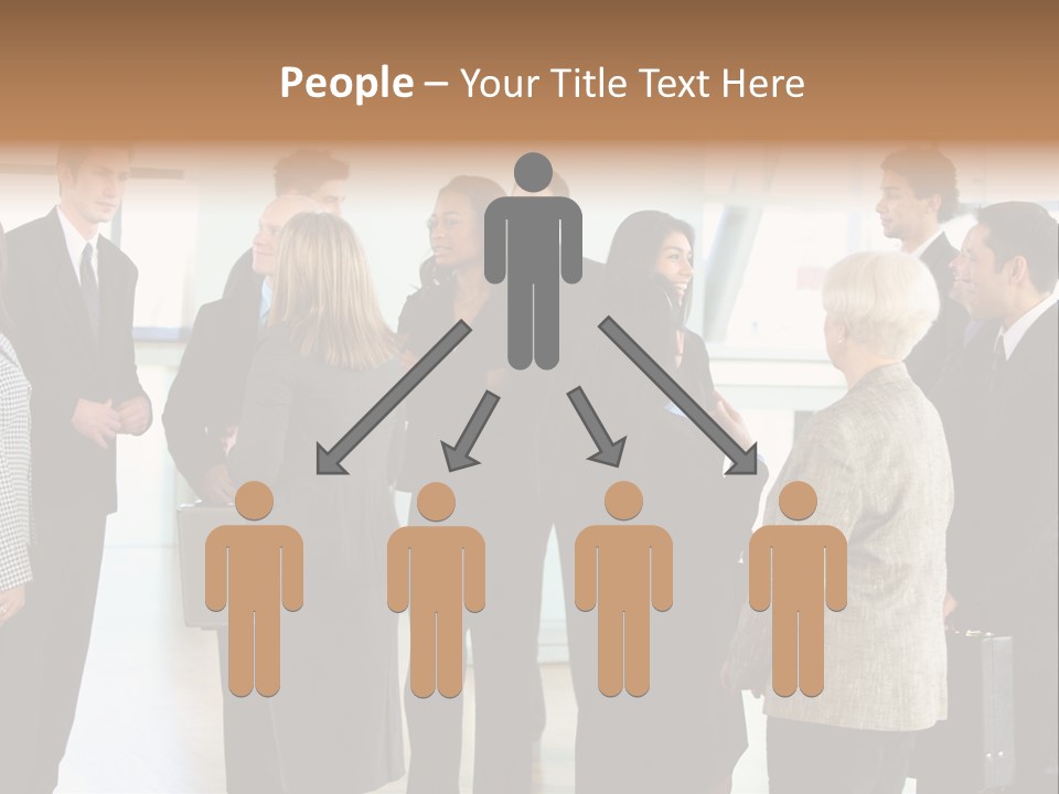 Lobby Group Caucasian PowerPoint Template