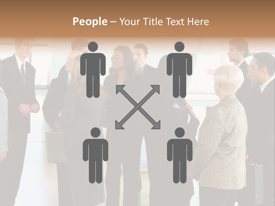 Lobby Group Caucasian PowerPoint Template