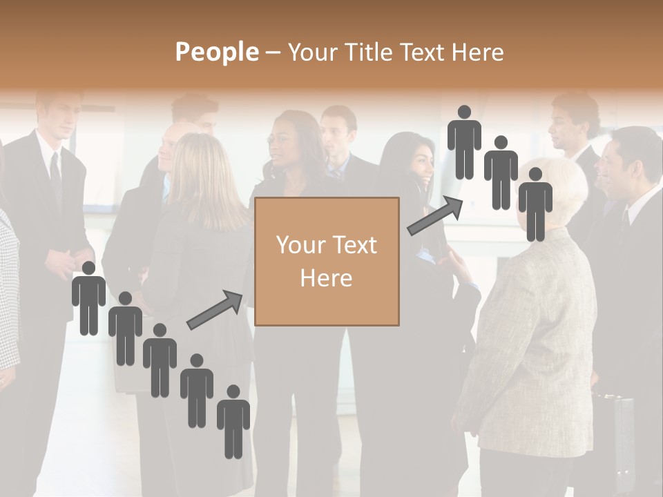 Lobby Group Caucasian PowerPoint Template