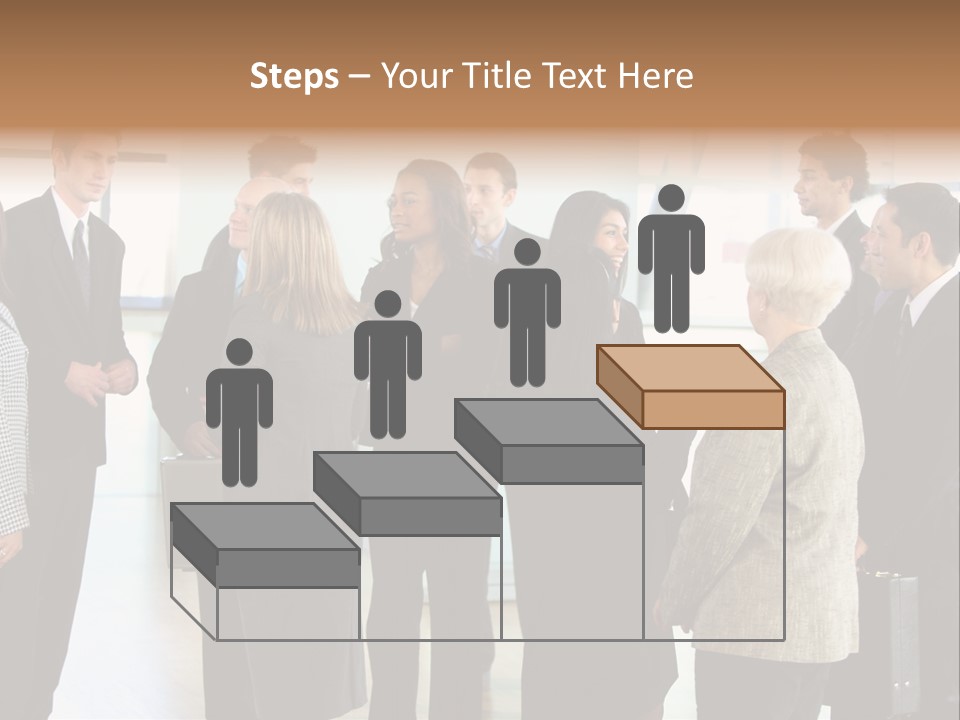 Lobby Group Caucasian PowerPoint Template
