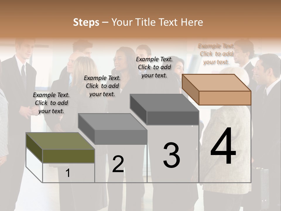 Lobby Group Caucasian PowerPoint Template