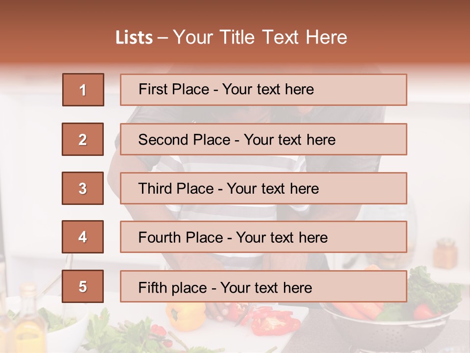 Adult Vegetable Healthy PowerPoint Template