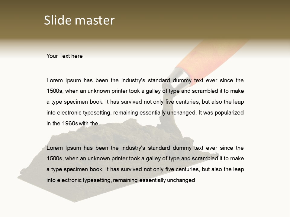 Wooden Glue Cement PowerPoint Template