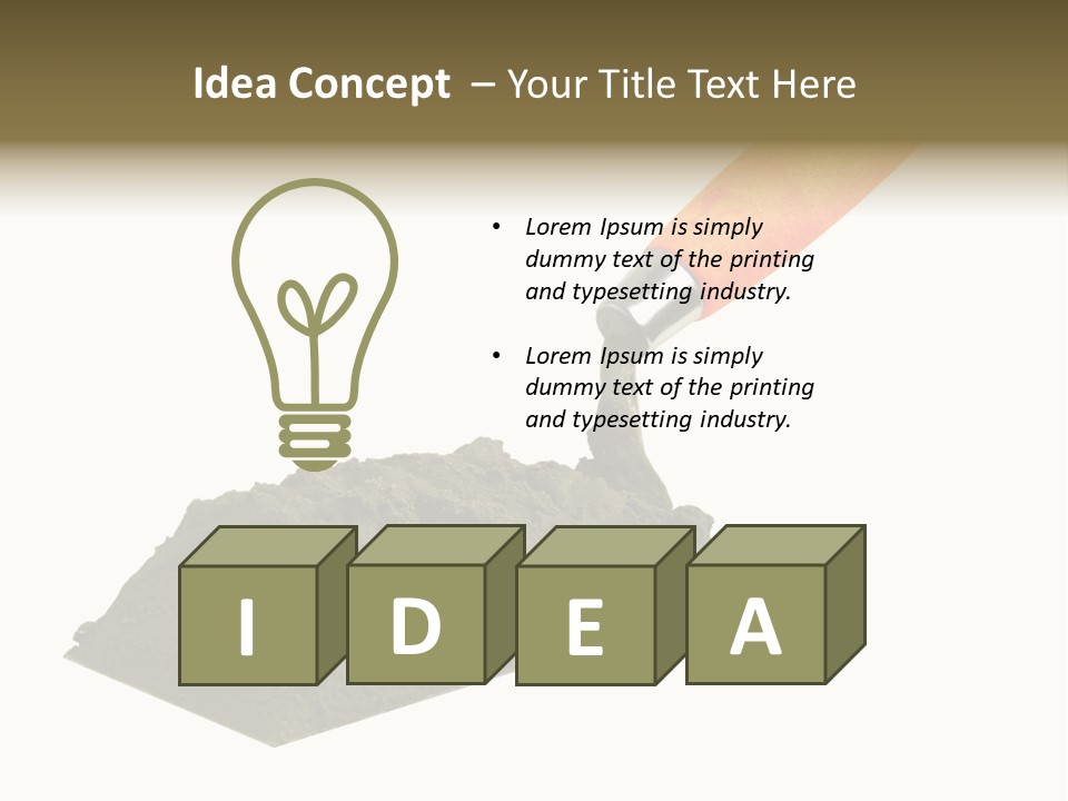 Wooden Glue Cement PowerPoint Template