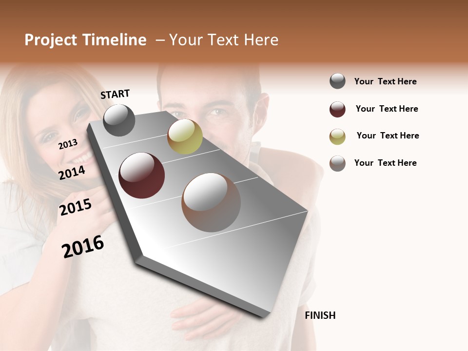 Girl Two Back PowerPoint Template