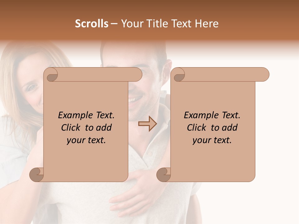 Girl Two Back PowerPoint Template