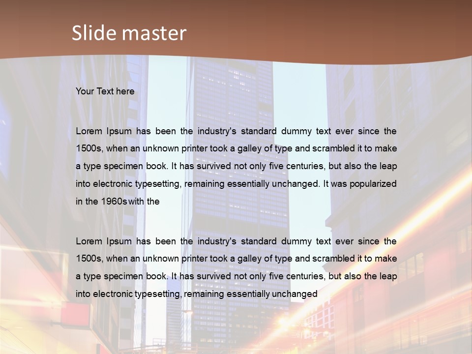 Racing Connection Blur PowerPoint Template