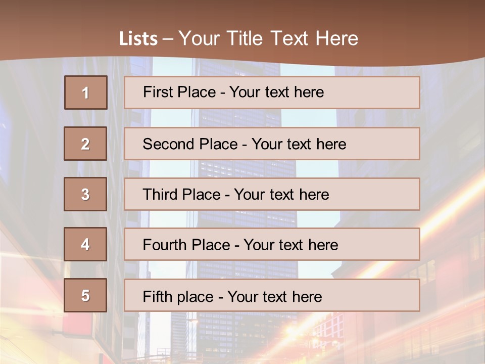 Racing Connection Blur PowerPoint Template