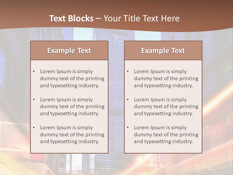 Racing Connection Blur PowerPoint Template