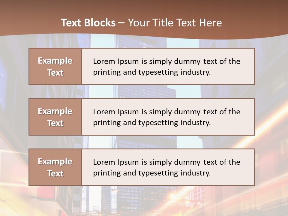 Racing Connection Blur PowerPoint Template