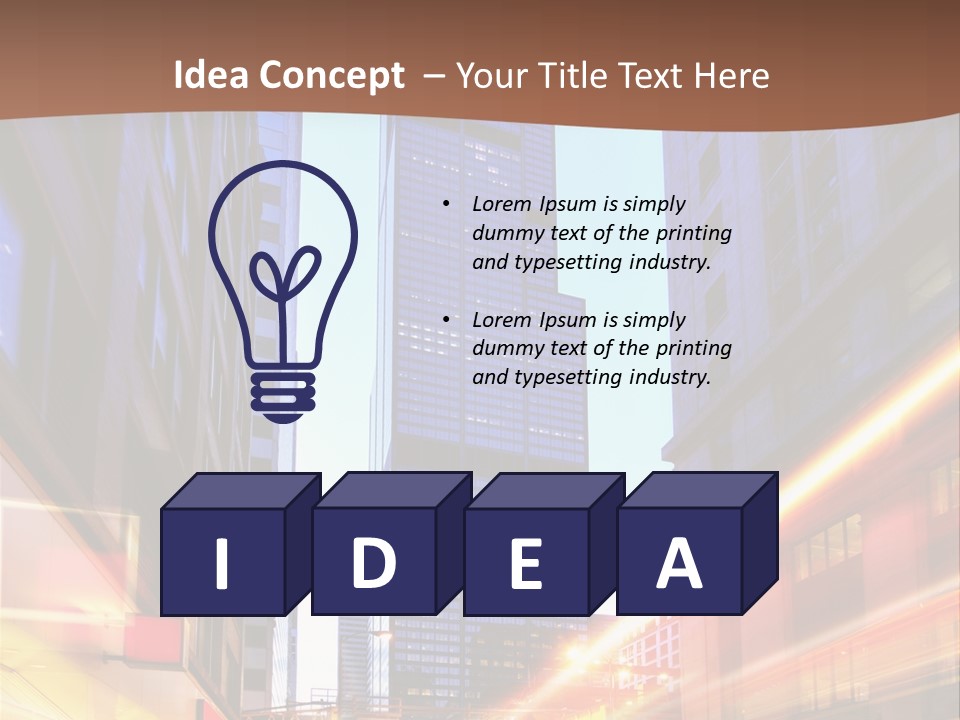 Racing Connection Blur PowerPoint Template