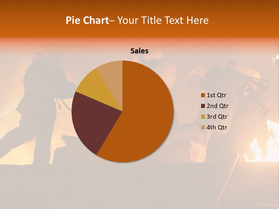 A Group Of Fire Fighters Putting Out A Fire PowerPoint Template