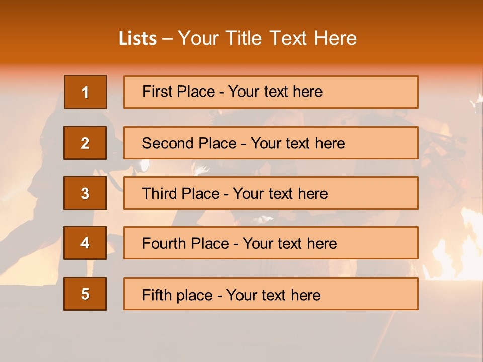 A Group Of Fire Fighters Putting Out A Fire PowerPoint Template