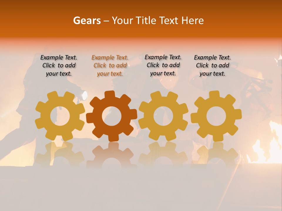 A Group Of Fire Fighters Putting Out A Fire PowerPoint Template