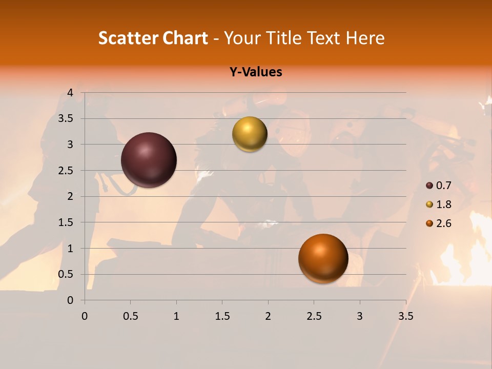 A Group Of Fire Fighters Putting Out A Fire PowerPoint Template