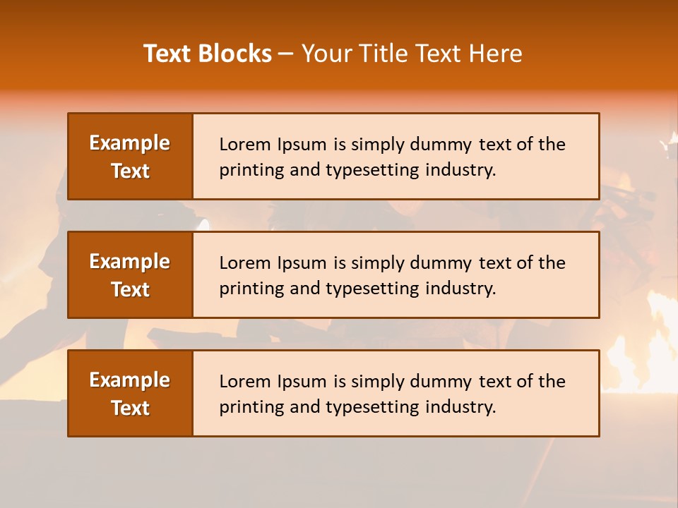 A Group Of Fire Fighters Putting Out A Fire PowerPoint Template