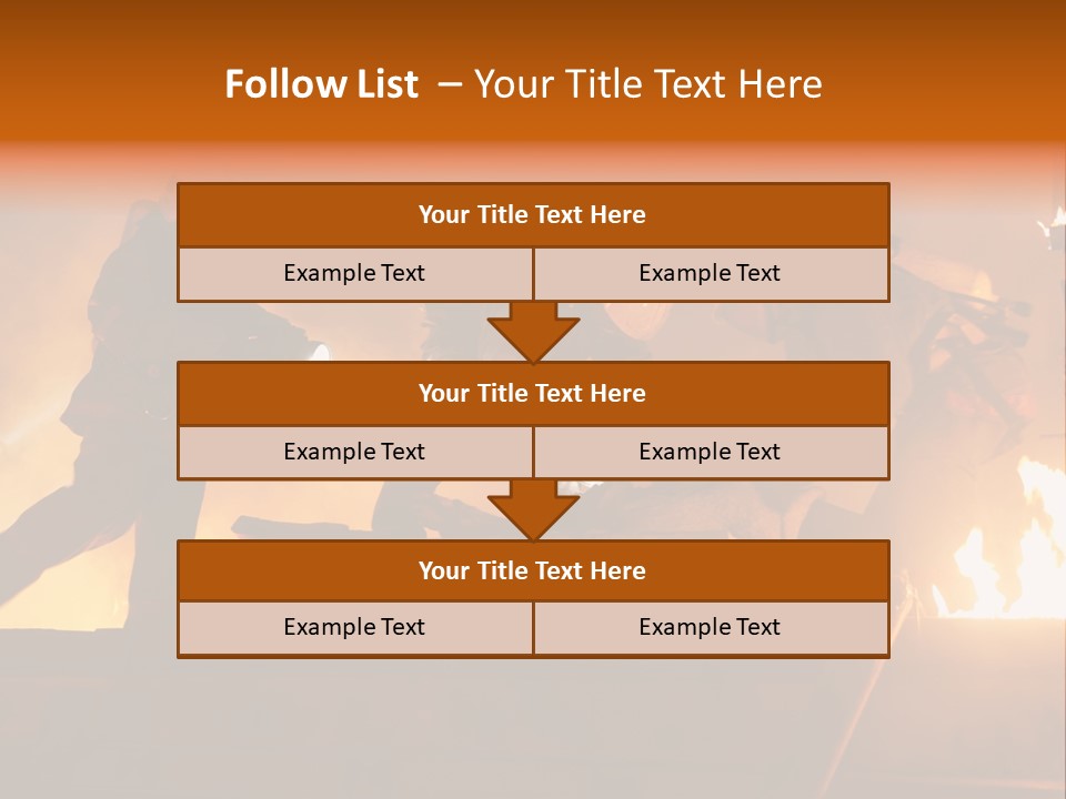A Group Of Fire Fighters Putting Out A Fire PowerPoint Template