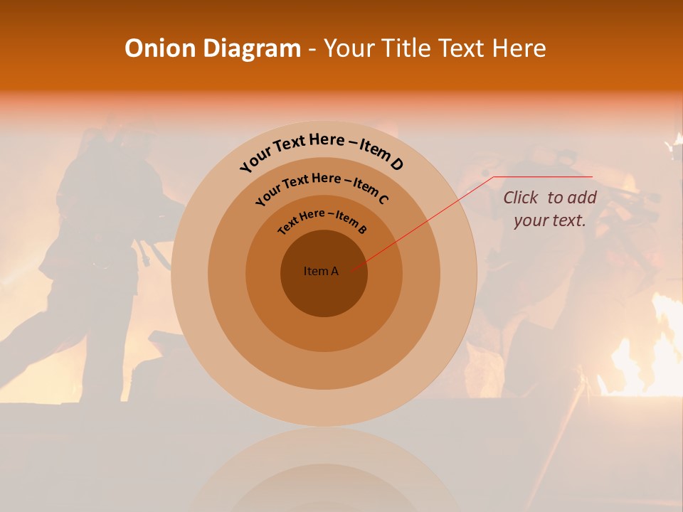 A Group Of Fire Fighters Putting Out A Fire PowerPoint Template