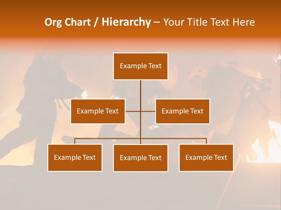 A Group Of Fire Fighters Putting Out A Fire PowerPoint Template