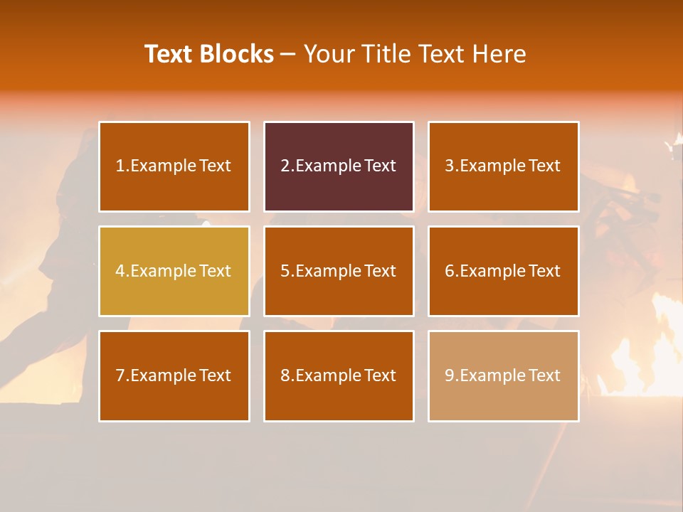 A Group Of Fire Fighters Putting Out A Fire PowerPoint Template