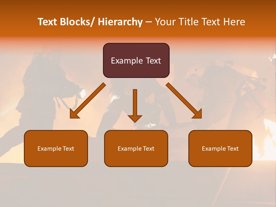 A Group Of Fire Fighters Putting Out A Fire PowerPoint Template