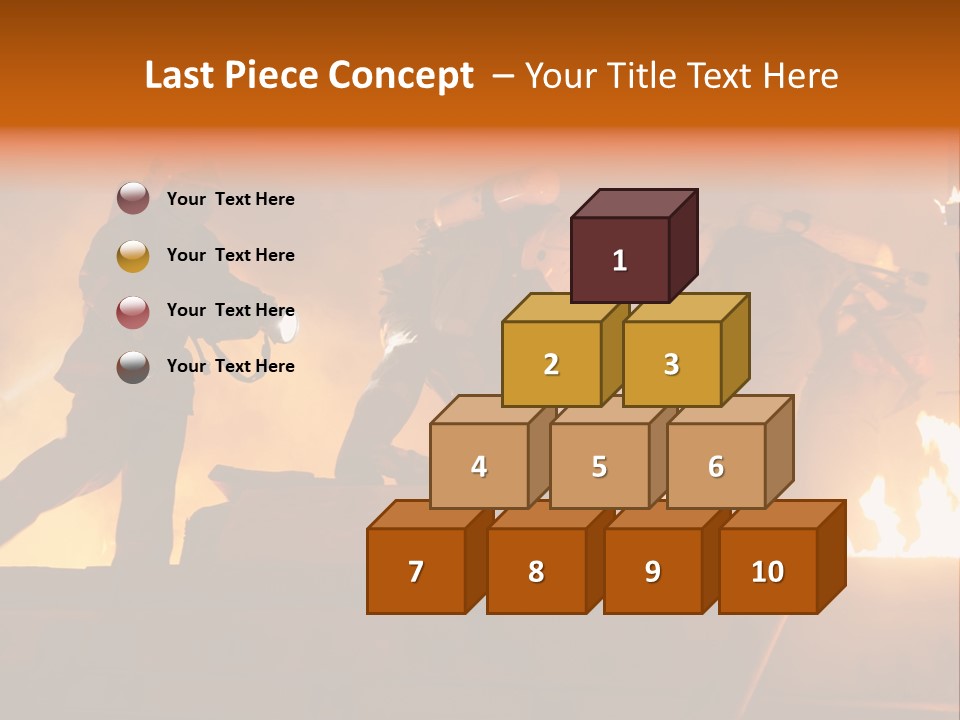 A Group Of Fire Fighters Putting Out A Fire PowerPoint Template