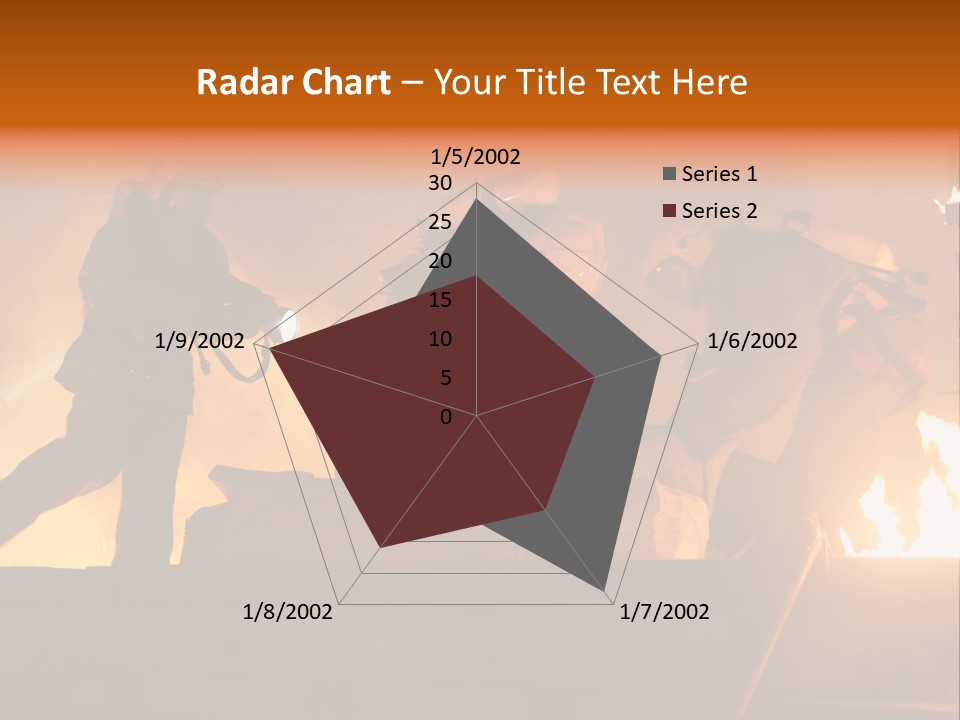 A Group Of Fire Fighters Putting Out A Fire PowerPoint Template