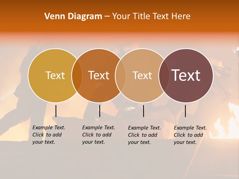 A Group Of Fire Fighters Putting Out A Fire PowerPoint Template