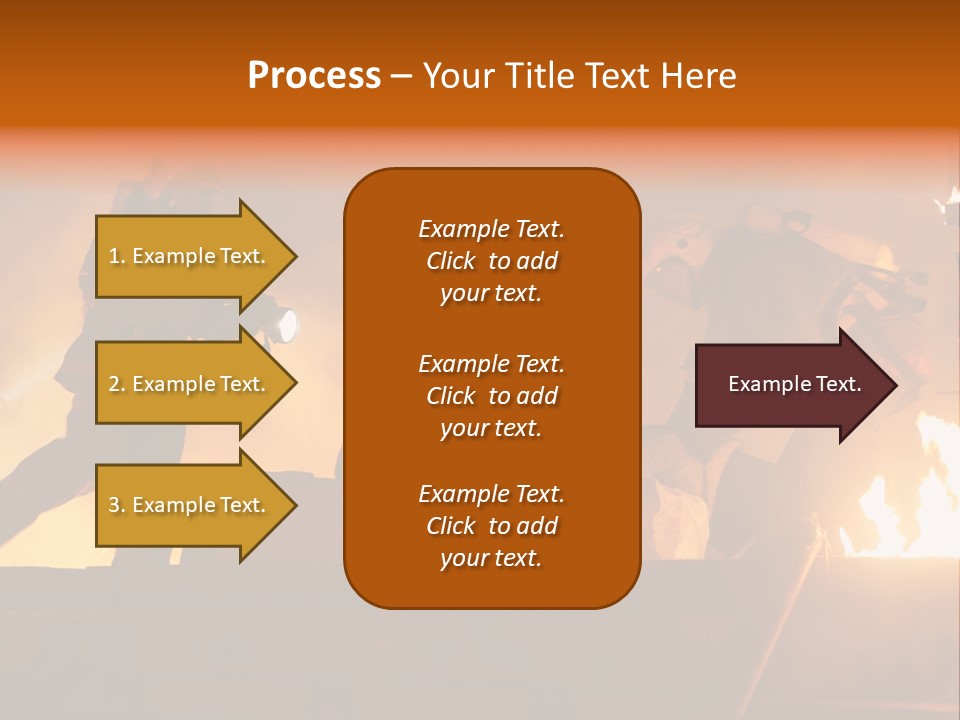 A Group Of Fire Fighters Putting Out A Fire PowerPoint Template