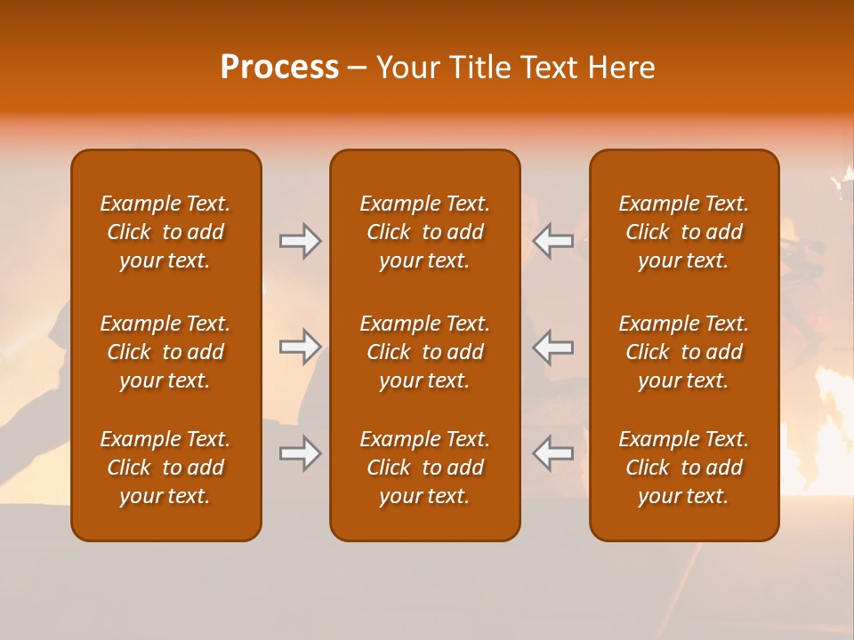 A Group Of Fire Fighters Putting Out A Fire PowerPoint Template