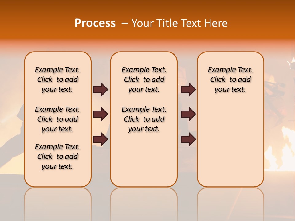 A Group Of Fire Fighters Putting Out A Fire PowerPoint Template