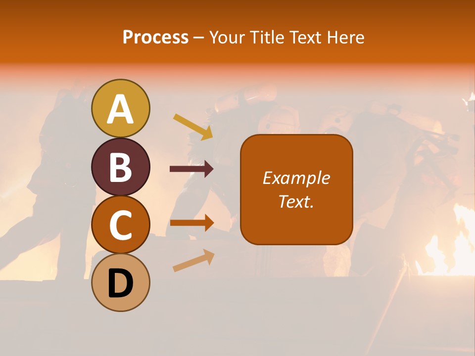 A Group Of Fire Fighters Putting Out A Fire PowerPoint Template