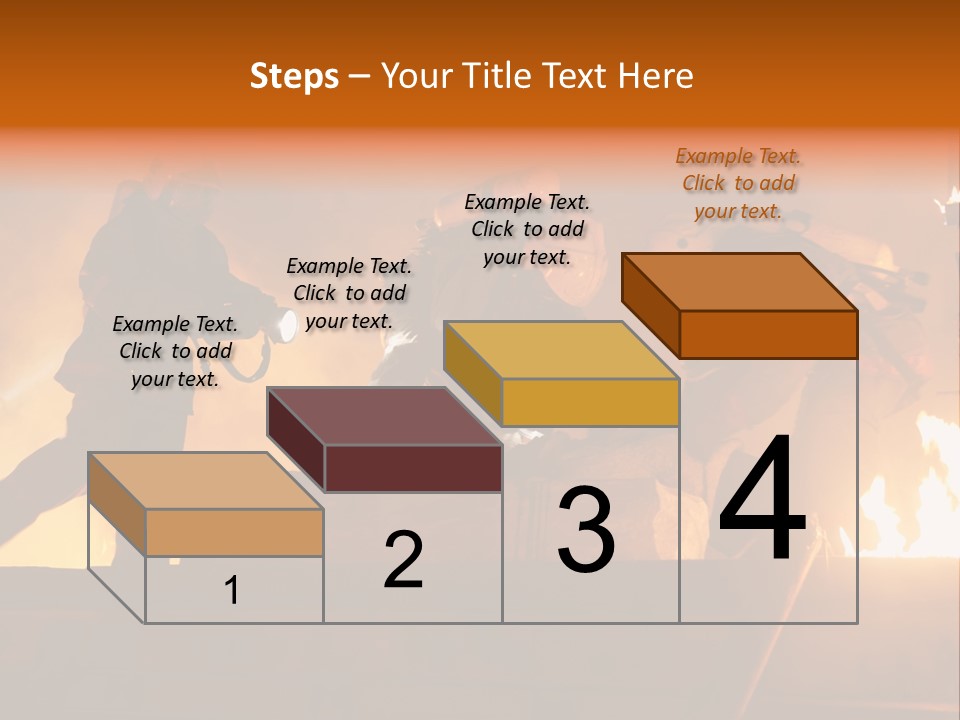 A Group Of Fire Fighters Putting Out A Fire PowerPoint Template