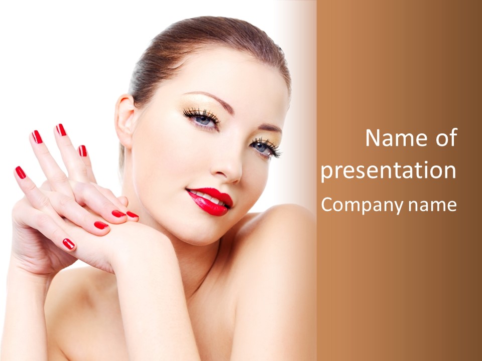 Fingernail Eyelash Elegance PowerPoint Template