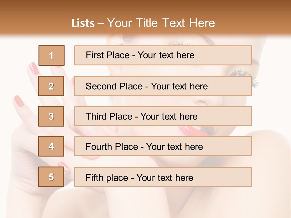 Fingernail Eyelash Elegance PowerPoint Template