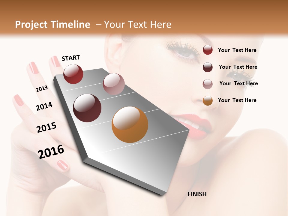 Fingernail Eyelash Elegance PowerPoint Template