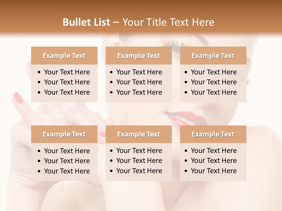 Fingernail Eyelash Elegance PowerPoint Template