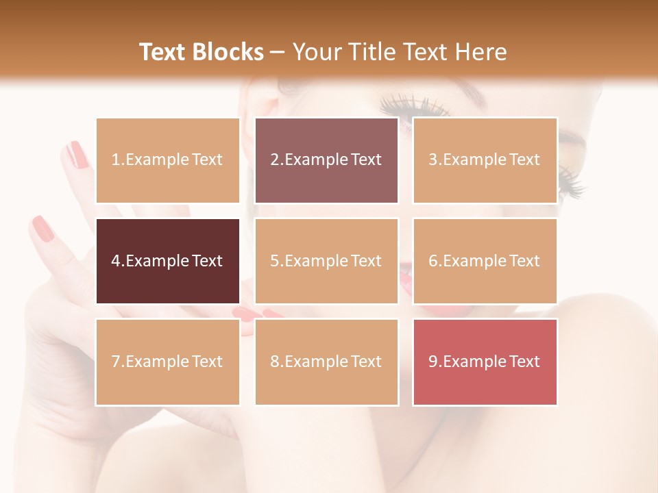 Fingernail Eyelash Elegance PowerPoint Template