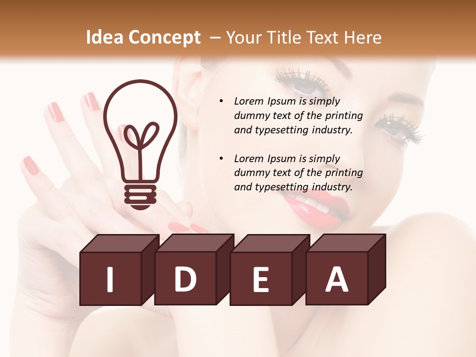 Fingernail Eyelash Elegance PowerPoint Template