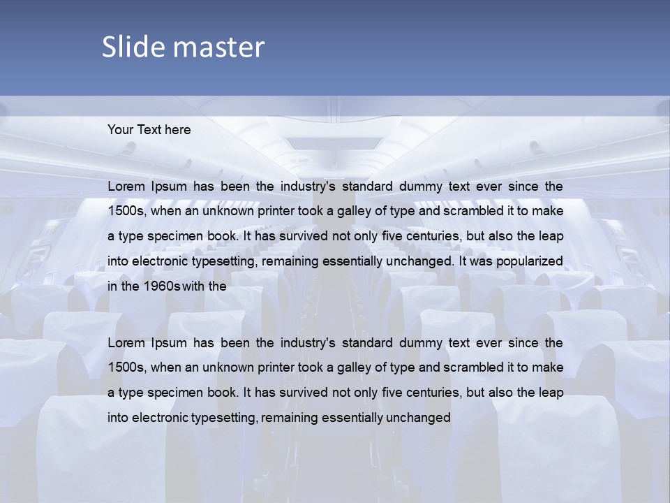 Inside Flight Seat PowerPoint Template
