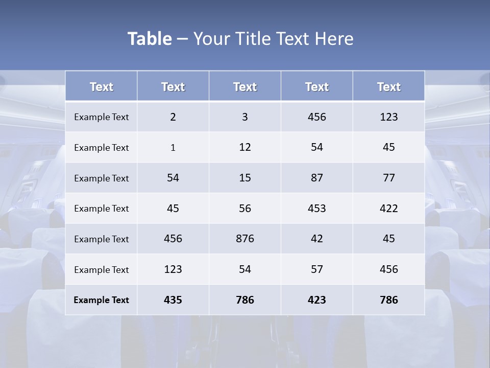 Inside Flight Seat PowerPoint Template