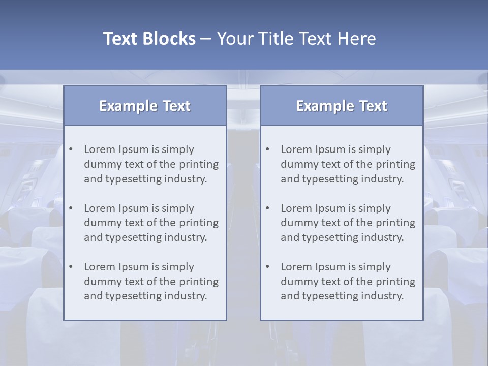 Inside Flight Seat PowerPoint Template