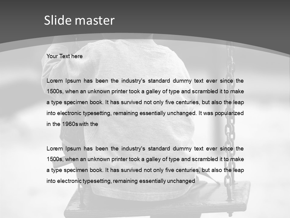 Reserved Alone Back PowerPoint Template